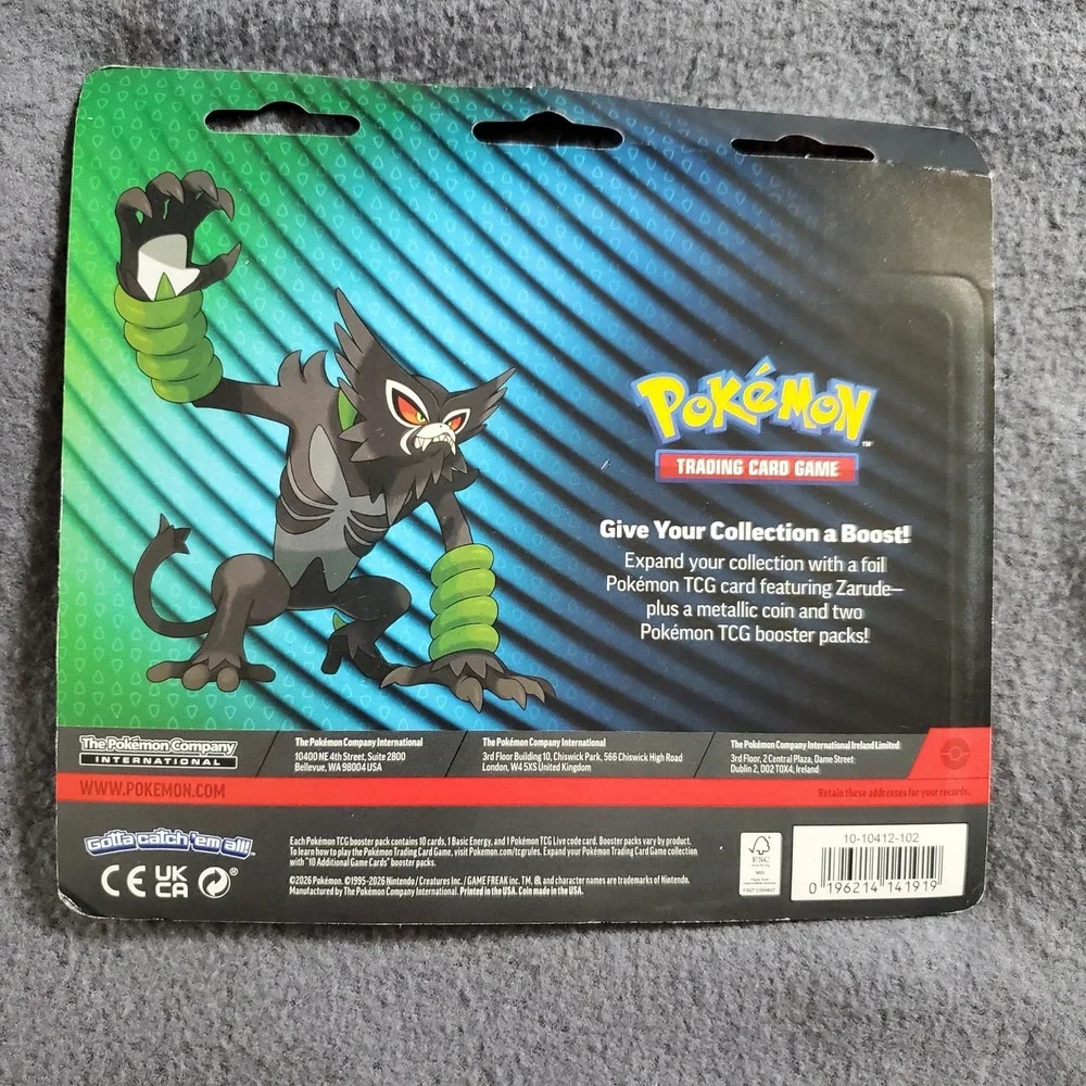 Pokemon TCG Zarude 2-Pack Blister Foil Promo SWSH084 Snorlax Coin Sealed